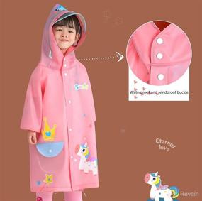 img 1 attached to Childrens Raincoat Toddler Pink Giraffe YY Apparel & Accessories Baby Boys