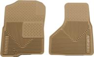 husky liners - 51223 front floor mats fits 02-10 ram 1500/2500/3500 w/ one carpet hook tan logo