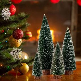 img 1 attached to 4 Mini Christmas Trees With 8 Heavy Duty Tent Stakes - Perfect For The Holidays!