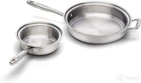 img 2 attached to 🍳 360 Stainless Steel Cookware Set - Handcrafted in the USA, Induction & Waterless Cooking, Oven Safe (4 Piece Set)