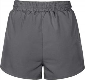 img 1 attached to BLEVONH Women Drawstring Waist Double Layer Mesh Running Shorts With Zip Pockets