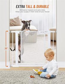 img 1 attached to 🚪 OhGeni Baby Gate for Stairs: A Spacious and Secure Mesh Dog Gate for Doorways and Hallways