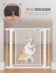 img 3 attached to 🚪 OhGeni Baby Gate for Stairs: A Spacious and Secure Mesh Dog Gate for Doorways and Hallways