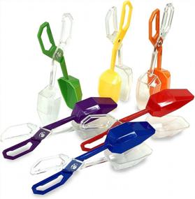 img 2 attached to Rainbow Color Sorting Math Toys For Toddlers With Scissor Tongs - Skoolzy Linking Manipulatives