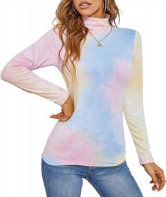img 4 attached to Lightweight Thermal Long Sleeve Mock Turtleneck Women'S Pullover Top For Active Wear