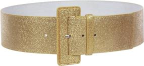 img 1 attached to Ladies Waist Glitter Fashion Leather Women's Accessories : Belts