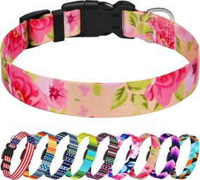 img 4 attached to Taglory Pink Flower Western Dog Collar - Cute Design for Small Girl Dogs