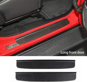 img 3 attached to RT-TCZ Door Sill Guards for Jeep Wrangler JL 🚪 JLU & Gladiator JT 2018-2020, Black Entry Guards Exterior Accessories (4-Door)