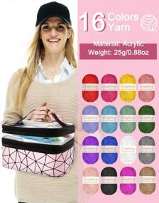 img 1 attached to Coopay Crochet Kit For Beginners, 71PCS Crochet Starter Kit With 16 Colors Crochet Yarn & Instructions, Double-Layer Crochet Set Beginner Crochet Kit For Kids/Adults, Professional Starter Pack, Pink