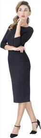 img 2 attached to Women'S Work Office Business Sheath Midi Dress By Marycrafts