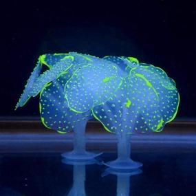 img 4 attached to 🐠 Светящийся искусственный коралл Saim: Придайте вашему аквариуму особое очарование с этим люминесцентным аквариумным украшением