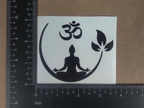 img 1 attached to 🧘 Om (Aum) Decal 4 Pack: Meditation Om, Om Symbol Flower, Lotus Namaste, OM Lotus Circle - Black, Small Size ~3.5 inches