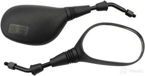 img 4 attached to GOOFIT 10mm Black Plastic Rear View Mirror for ATV Scooter - Fits 50cc to 250cc Engines