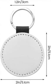 img 3 attached to 10 Pack Sublimation Keychain Glitter PU Leather Heat Transfer Silver Round O BOSSTOP