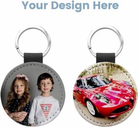 img 1 attached to 10 Pack Sublimation Keychain Glitter PU Leather Heat Transfer Silver Round O BOSSTOP