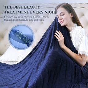 img 2 attached to Elegear Revolutionary Cooling Blanket Queen, Absorbs Heat To Keep Body Cool For Night Sweats, Double Sided Arc-Chill Cooling Fiber Q-Max>0.5, Lightweight Summer Cold Blankets For Sleeping, 90" X 108