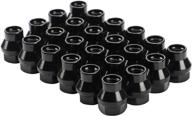 🔧 24pcs m12x1.5 black extended lug nuts with 7mm shank thread pitch for aftermarket wheels logo