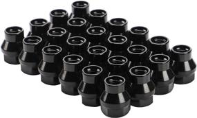 img 4 attached to 🔧 24PCS M12x1.5 Black Extended Lug Nuts with 7mm Shank Thread Pitch for Aftermarket Wheels