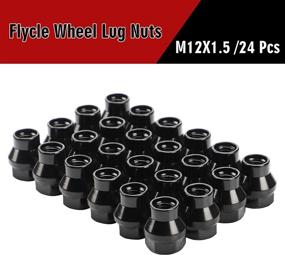 img 3 attached to 🔧 24PCS M12x1.5 Black Extended Lug Nuts with 7mm Shank Thread Pitch for Aftermarket Wheels
