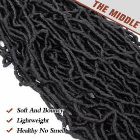 img 1 attached to Get Trendy & Natural-Looking Hair With Ubeleco 18 Inch Faux Locs Crochet Hair - Soft, Pre-Looped, & Synthetic