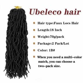 img 3 attached to Get Trendy & Natural-Looking Hair With Ubeleco 18 Inch Faux Locs Crochet Hair - Soft, Pre-Looped, & Synthetic