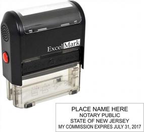 img 4 attached to Self-Inking Notary Stamp For New Jersey - ExcelMark