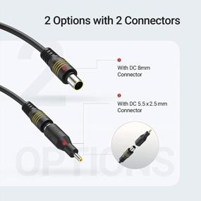 img 1 attached to BougeRV 6 футов 14AWG Солнечный разъем для кабеля-переходника постоянного тока 8 мм с дополнительным адаптером постоянного тока 5,5X2,5 мм для портативной солнечной электростанции, кабель-переходник для солнечной панели на электростанцию