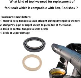 img 3 attached to 🔧 Fox Rockshox Suspension Fork Dust Seal Driver & Fork Dust Wiper Installation Tool Set | Compatible for Lower Leg in 30mm, 32mm, 34mm, 35mm, 36mm, and 40mm