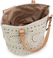 sak silverwood crochet shopper mushroom women's handbags & wallets : shoulder bags logo