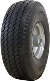 img 4 attached to 🔨 Marathon 4.10/3.50-4" Flat Free Utility Tire on Wheel – Versatile All-Purpose Tire with 3.5" Centered Hub and 3/4" Bearings