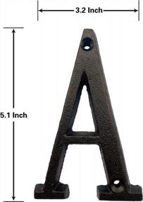 img 3 attached to 5.1 Inch Metal House Number For Easy Address Recognition - Black Brown, Letter A