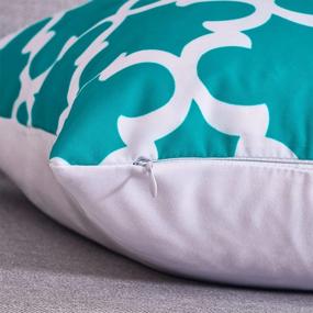 img 3 attached to 18X18 Inch Turquoise Canvas Throw Pillow Covers Set Of 6 - Top Finel Durable Decorative Square Cushion Cases For Sofa.