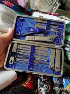 img 1 attached to 18Pcs Professional Manicure Pedicure Set Nail Clippers Travel Hygiene Stainless Steel Nail Cutter Care Kit With Leather Case By Teamkio review by Marco Huff