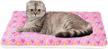 premium fluffy pet blanket for dogs & cats - soft, warm mat with pink stars - medium size animal cushion by fjwysangu logo