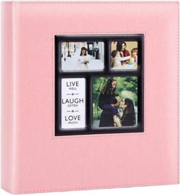 img 4 attached to Pink 4X6 Photo Album With 600 Pockets - Extra Large Capacity For Family, Wedding Pictures - Holds Horizontal And Vertical Photos With Ywlake