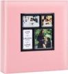 pink 4x6 photo album with 600 pockets - extra large capacity for family, wedding pictures - holds horizontal and vertical photos with ywlake logo