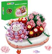 succulent bonsai building kit - 327pcs stem flower botanical set for home decor and creative gift giving - moontoy building block toy for girls, women, adults, and kids for christmas and birthdays logo