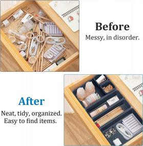 img 1 attached to 24 PCS Desk Drawer Organizer Tray By DricRoda - DIY Storage Box For Office School Kitchen To Organize Small Things And Sundries.