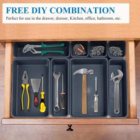 img 2 attached to 24 PCS Desk Drawer Organizer Tray By DricRoda - DIY Storage Box For Office School Kitchen To Organize Small Things And Sundries.