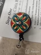 img 1 attached to 5 Pack Mandala ID Badge Holder Retractable Reels W/Belt Clip By Purida - Nurse Badge Reel Decorative Patterns review by Dionne Deedee