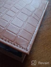 img 6 attached to Men's Leather Checkbook Cover: High Marshal Wallet Accessory for Card Cases and Money Organizers