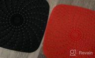img 1 attached to Upgrade Reusable Air Fryer Liners With Raised Silicone Patented Product BPA Free Non-Stick Silicone Air Fryer Mats Air Fryer Silicone Tray Accessories 2 Size Options – 8 Inch Round review by Lindsay Siebert
