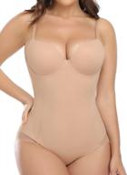 flawless figure: joyshaper tummy control bodysuit with built-in bra for women logo