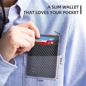 img 3 attached to Efficient Block Minimalist Bifold Pocket Men's Accessories