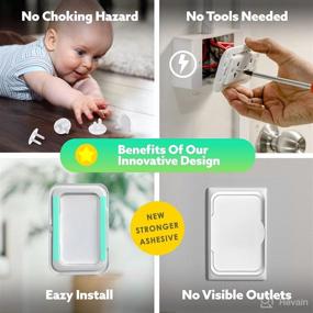 img 3 attached to 🔌 BLOCSOC Outlet Cover - 3 Pack: Ultimate Baby Proofing & Child Safety Solution - Hassle-free Installation, No Choking Hazard
