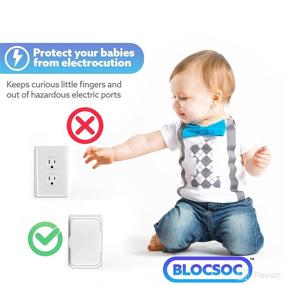 img 1 attached to 🔌 BLOCSOC Outlet Cover - 3 Pack: Ultimate Baby Proofing & Child Safety Solution - Hassle-free Installation, No Choking Hazard