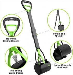 img 1 attached to TIMINGILA 33" Long Handle Portable Pet Pooper Scooper For Large And Small Dogs,High Strength Material And Durable Spring,Great For Lawns, Grass, Dirt, Gravel