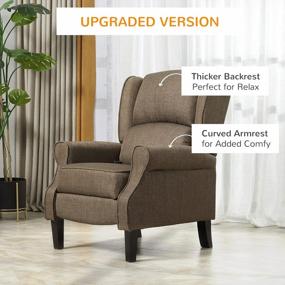 img 1 attached to Warm & Comfortable: HOMCOM Heated Massage Recliner Wingback Chair In Brown