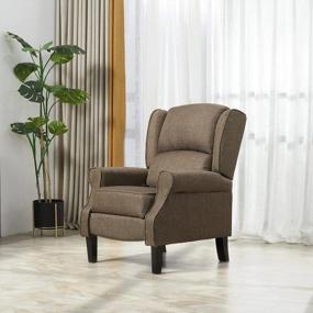 img 3 attached to Warm & Comfortable: HOMCOM Heated Massage Recliner Wingback Chair In Brown