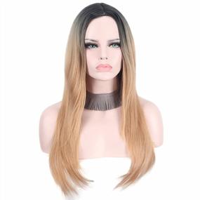 img 4 attached to Natural-Looking Long Brown Wigs With Bangs For Women - Heat Resistant And Versatile